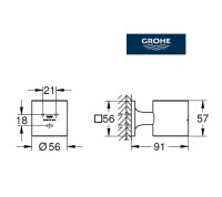 MEDIDAS SOPORTE DOSIFICADOR - PORTAVASO ALLURE GROHE